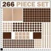 BargainJunkie Home Ease 266pc Assorted Adhesive Felt Furniture Pad Floor Protectors New