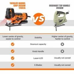 BargainJunkie Tacklife TJS02A Barrel Grip Jigsaw New
