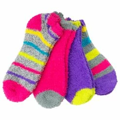 BargainJunkie Eye Candy 4-Pack Softee Multicolor No Show Sock New