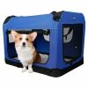 BargainJunkie New Veehoo Blue Folding Soft Dog Crate, XXL