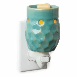 BargainJunkie New Candle Warmers Pluggable Fragrance Warmer With 3 Wax Melts, Turquoise