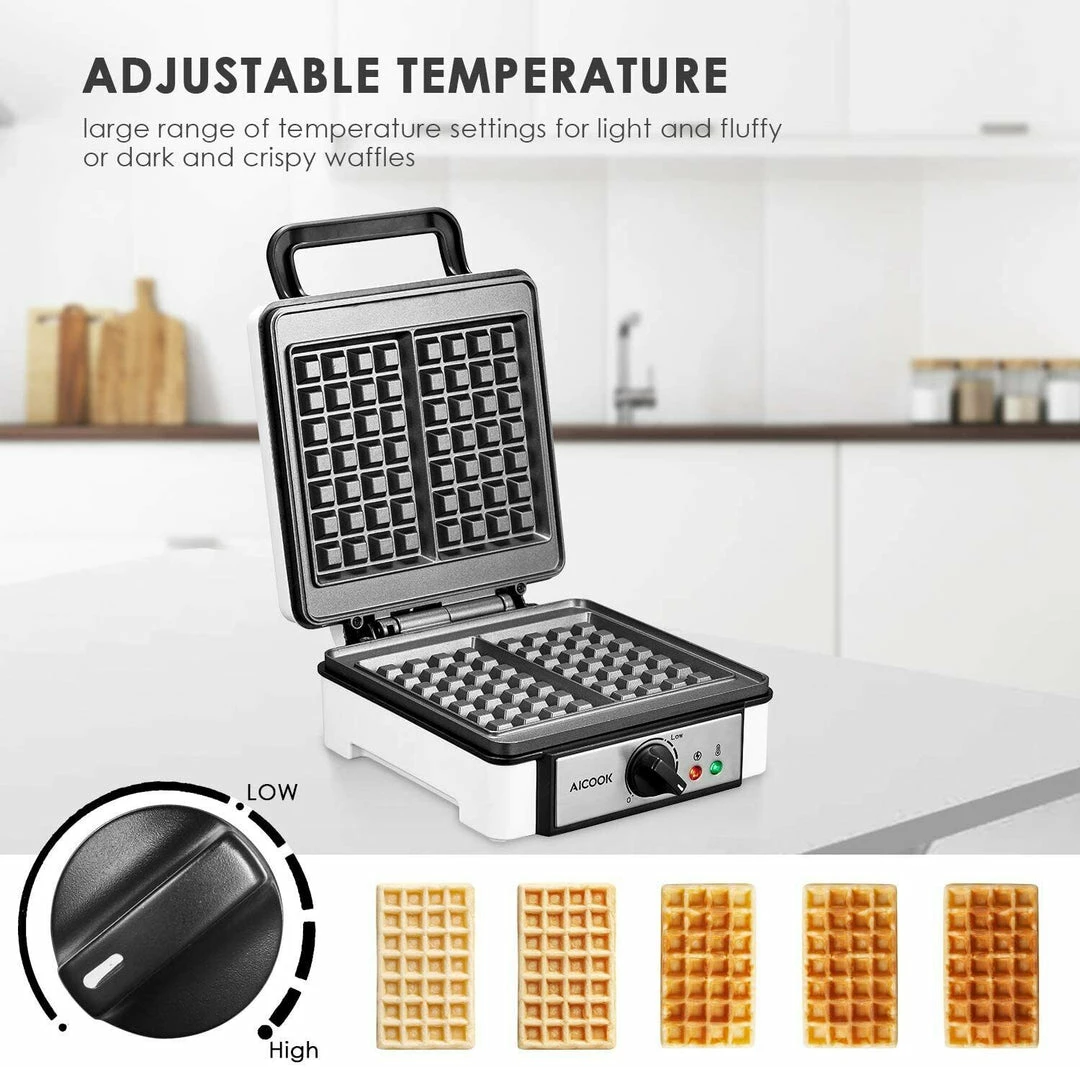 BargainJunkie AICOOK SW-2029 Belgian Waffle Maker New