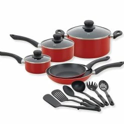 BargainJunkie Betty Crocker 14 Piece Nonstick Cookware Set With 6 Cooking Utensils New
