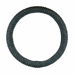 BargainJunkie PowerXT Textured Faux Leather Steering Wheel Cover, Dark Grey