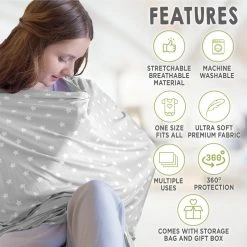 BargainJunkie New KeaBabies All In 1 Multi Use Cover, Starry Charm