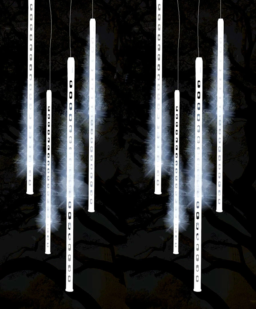 BargainJunkie Headwind White Solar Meteor Shower Lights