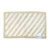 BargainJunkie Home & Garden Harman Diagonal Two Tone Bath Mat, White And Natural