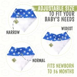 BargainJunkie KeaBabies 8 Pack Of Organic Cotton Bandana Bibs, US Of A