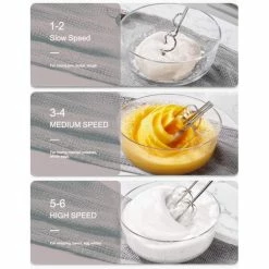 BargainJunkie New Tibek 6 Speed Electric Hand Mixer, Black