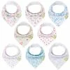 BargainJunkie New KeaBabies 8 Pack Of Organic Cotton Bandana Bibs, Fantasia