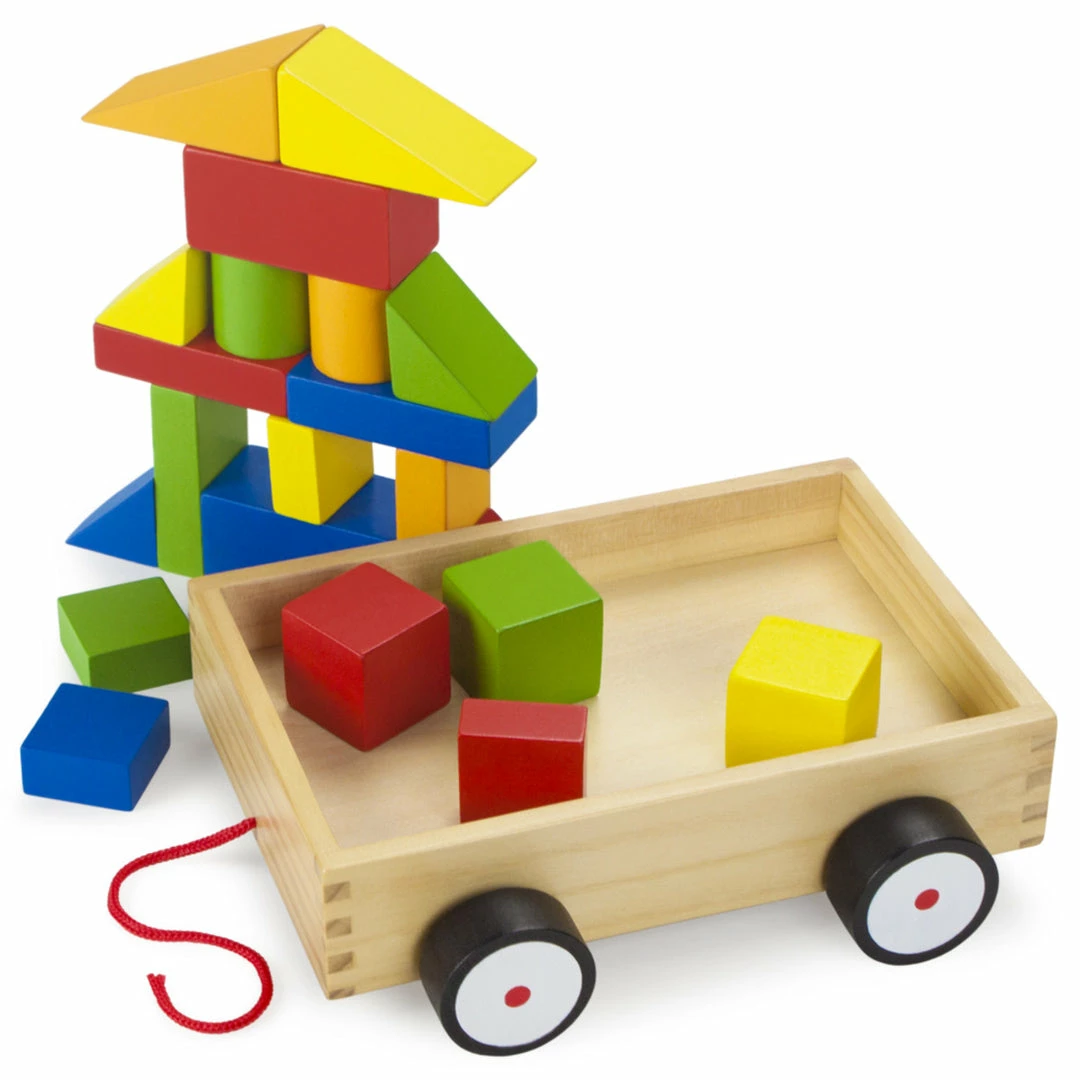 BargainJunkie Brybelly Take-A-Long Building Block Wagon New