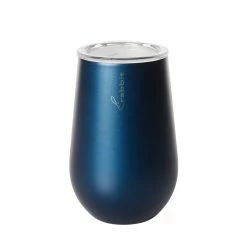 BargainJunkie New Rabbit Double Wall Insulated Stainless Steel 12 Oz Wine Tumbler, Navy Blue