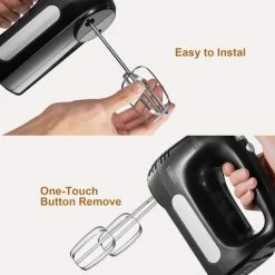 BargainJunkie New Tibek 6 Speed Electric Hand Mixer, Black