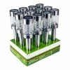 BargainJunkie New 12 Pack Glass And Oversized Stainless Steel Solar Garden Light