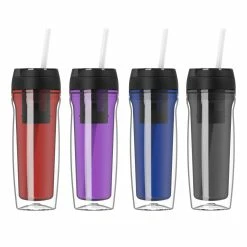 BargainJunkie Timolino Omni Cruiseline Tritan Series 17oz Tumbler W/ Infuser Basket New