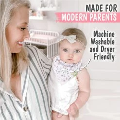 BargainJunkie New KeaBabies 8 Pack Of Organic Cotton Bandana Bibs, Sweet Charm