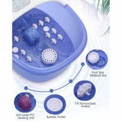 BargainJunkie Gasky Foot Spa Massager With T Roller, Heat And Bubbles New