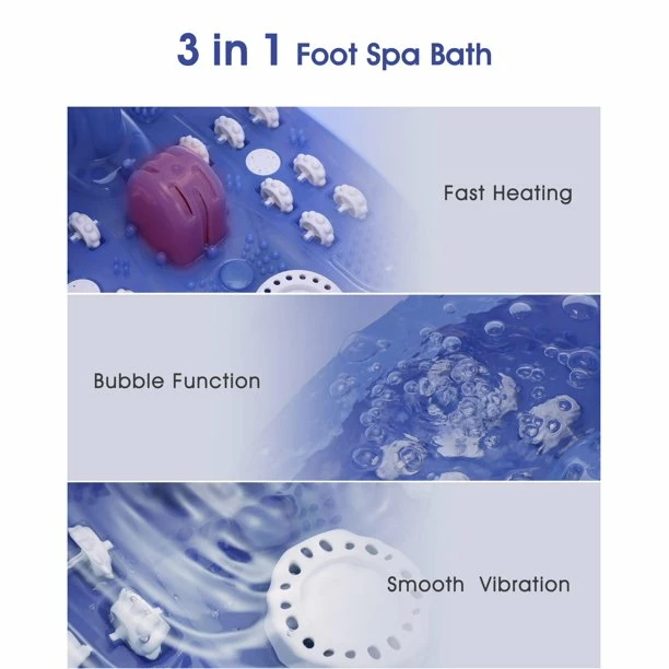 BargainJunkie Gasky Foot Spa Massager With T Roller, Heat And Bubbles New
