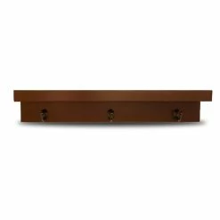 BargainJunkie Allen + Roth 30 Inch Espresso Shelf With Hooks