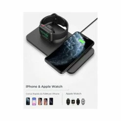BargainJunkie Seneo IWatch/iPhone Dual Wireless Charging Pad
