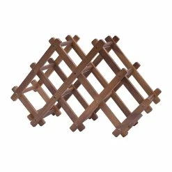 BargainJunkie Kamenstein Acacia Folding Wine Rack