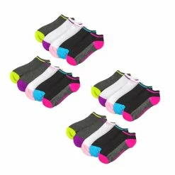 BargainJunkie New Starter Black Label Women's No Show Socks Size 4-10, 20 Pairs