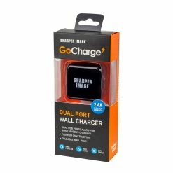 BargainJunkie New Sharper Image GoCharge 2.4A Dual USB Port Wall Charger