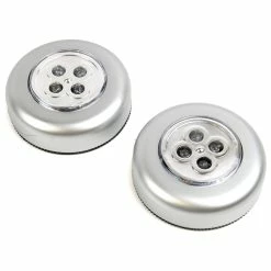 BargainJunkie Light Worx 2 Pack 4-LED Utility Lights, Silve Tools & Auto