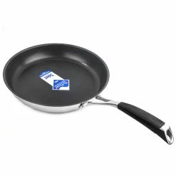 BargainJunkie Kitchen SAVVY 11.5” Stainless Steel Teflon Non-Stick Frying Pan