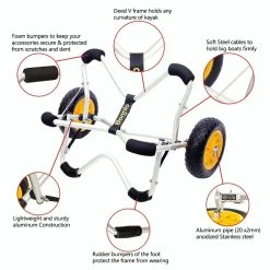 BargainJunkie Bonnlo Deep V Universal Kayak And Canoe Carrier Trolley