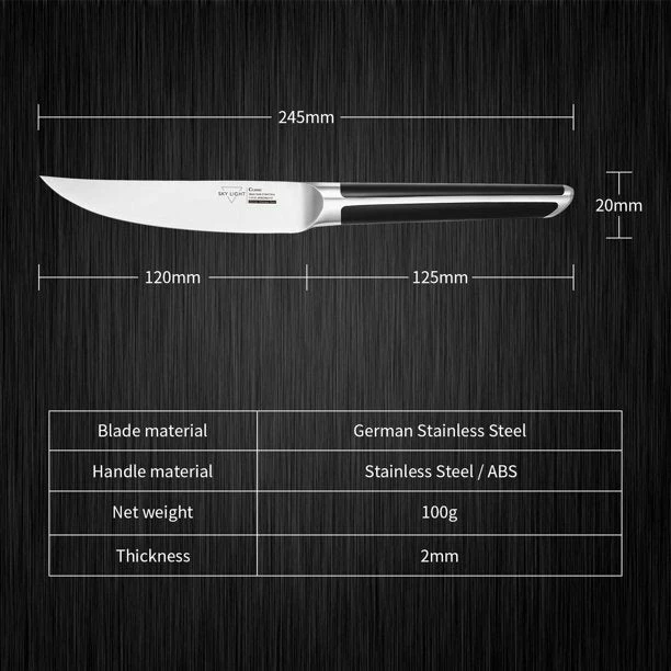 BargainJunkie Sky Light German Stainless Steel Steak Knives Set Of 12