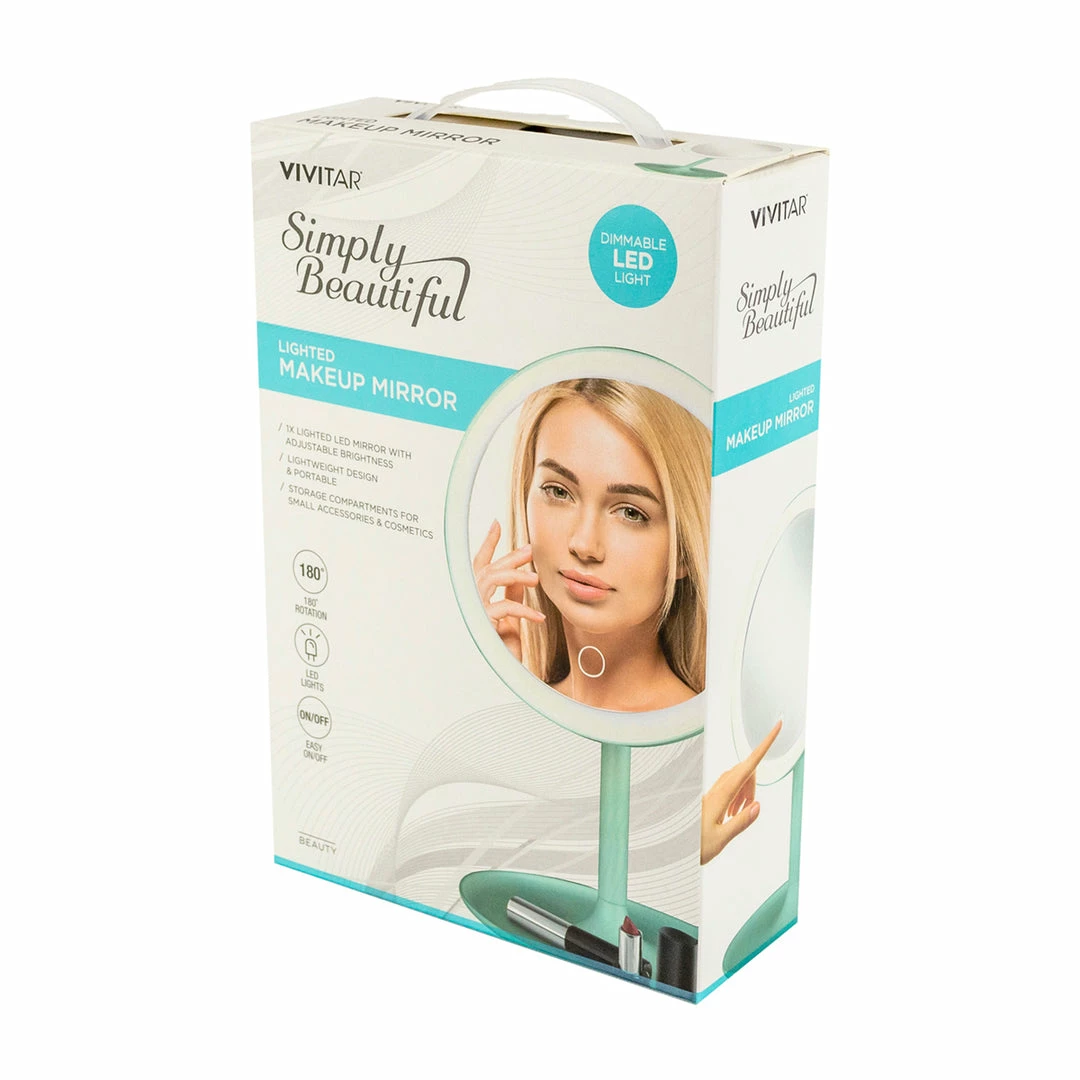 BargainJunkie New Vivitar Simply Beautiful Lighted Makeup Mirror