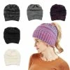 BargainJunkie Cozy Comforts Ponytail Winter Fashion Beanie Hats