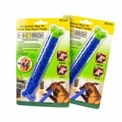 BargainJunkie Tekno K-9 Brush Teeth Cleaning Dental Chew Toy For Dogs, 2-Pack