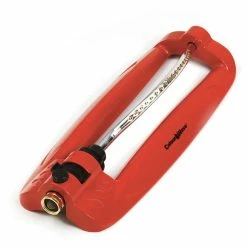 BargainJunkie Colour Wave 18 Brass Nozzle Oscillating Sprinkler, Red New