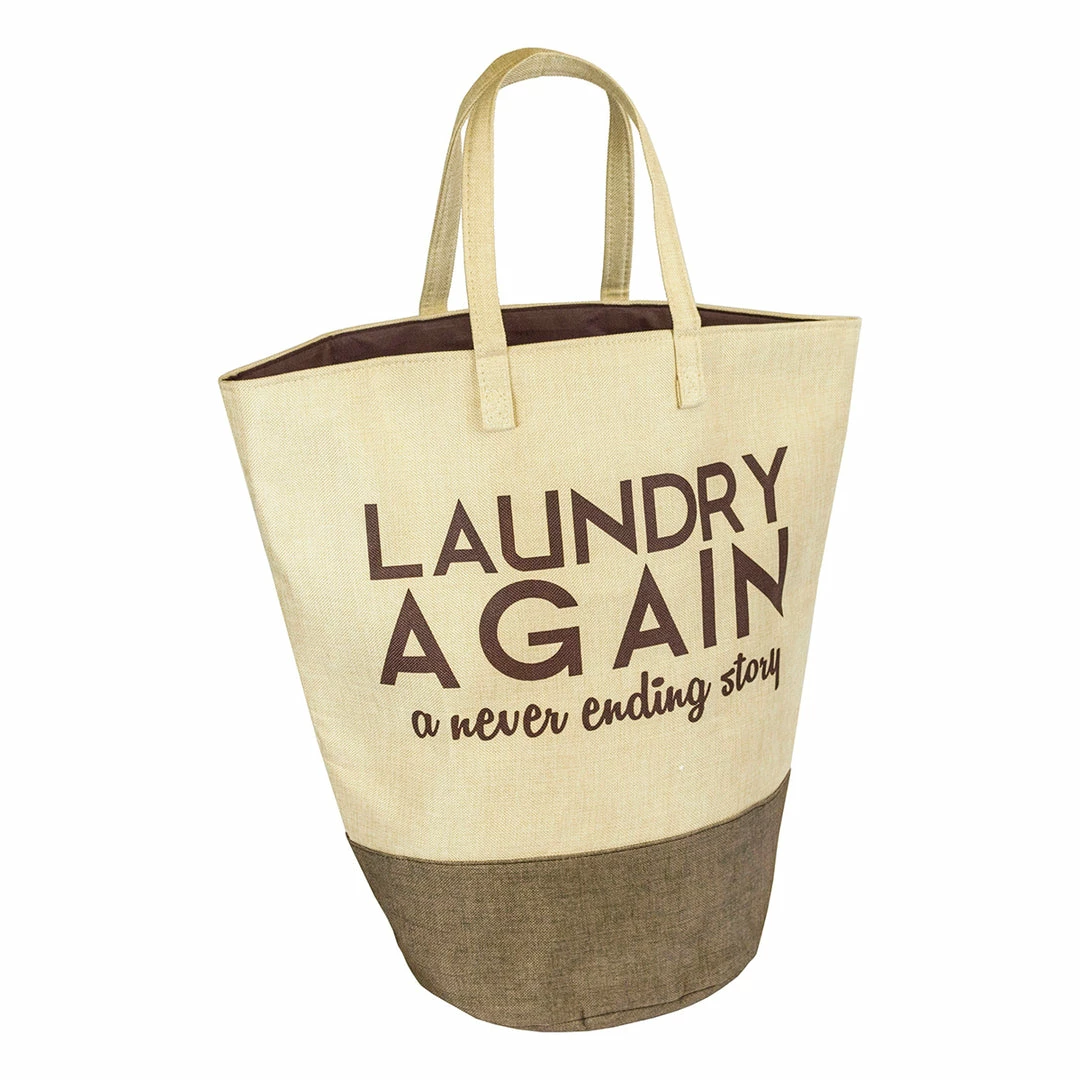 BargainJunkie Home Ease Large Collapsible Two Tone Laundry Bag, Brown Home & Garden