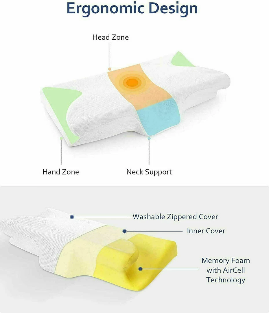 BargainJunkie Marnur Memory Foam Contour Pillow