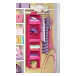 BargainJunkie Your Zone Jr. 6-Shelf Closet Organizer, Pink Home & Garden