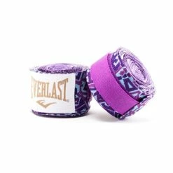 BargainJunkie Everlast Printed Hand Wraps For Boxing And MMA Training, Purple New