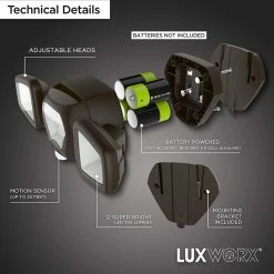 BargainJunkie New Luxworx Battery Powered Motion Activated Security Light