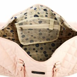 BargainJunkie Samantha Brown 21 Inch Quilted Satchel, Blush New