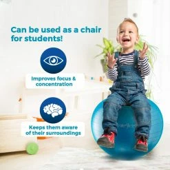 BargainJunkie New HemingWeigh Anti-Burst Fitness And Stability 65 Cm Ball, Blue