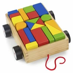 BargainJunkie Brybelly Take-A-Long Building Block Wagon New