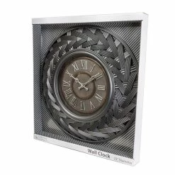 BargainJunkie Empire 23 Inch Decorative Wall Clock, Black Weave Home & Garden