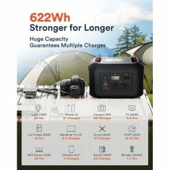 BargainJunkie Milin 600W/622Wh Portable Power Station New