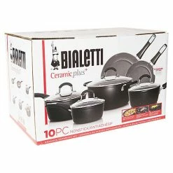 BargainJunkie New Bialetti 10 Piece Ceramic Plus Nonstick Cookware Set