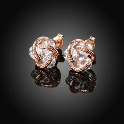 BargainJunkie Swarovski Crystal Knot Stud Earrings Set