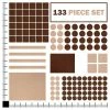 BargainJunkie New Home Ease 133pc Assorted Adhesive Felt Furniture Pad Floor Protectors