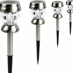 BargainJunkie Gigalumi Solar Pathway Lights, 4 Pack