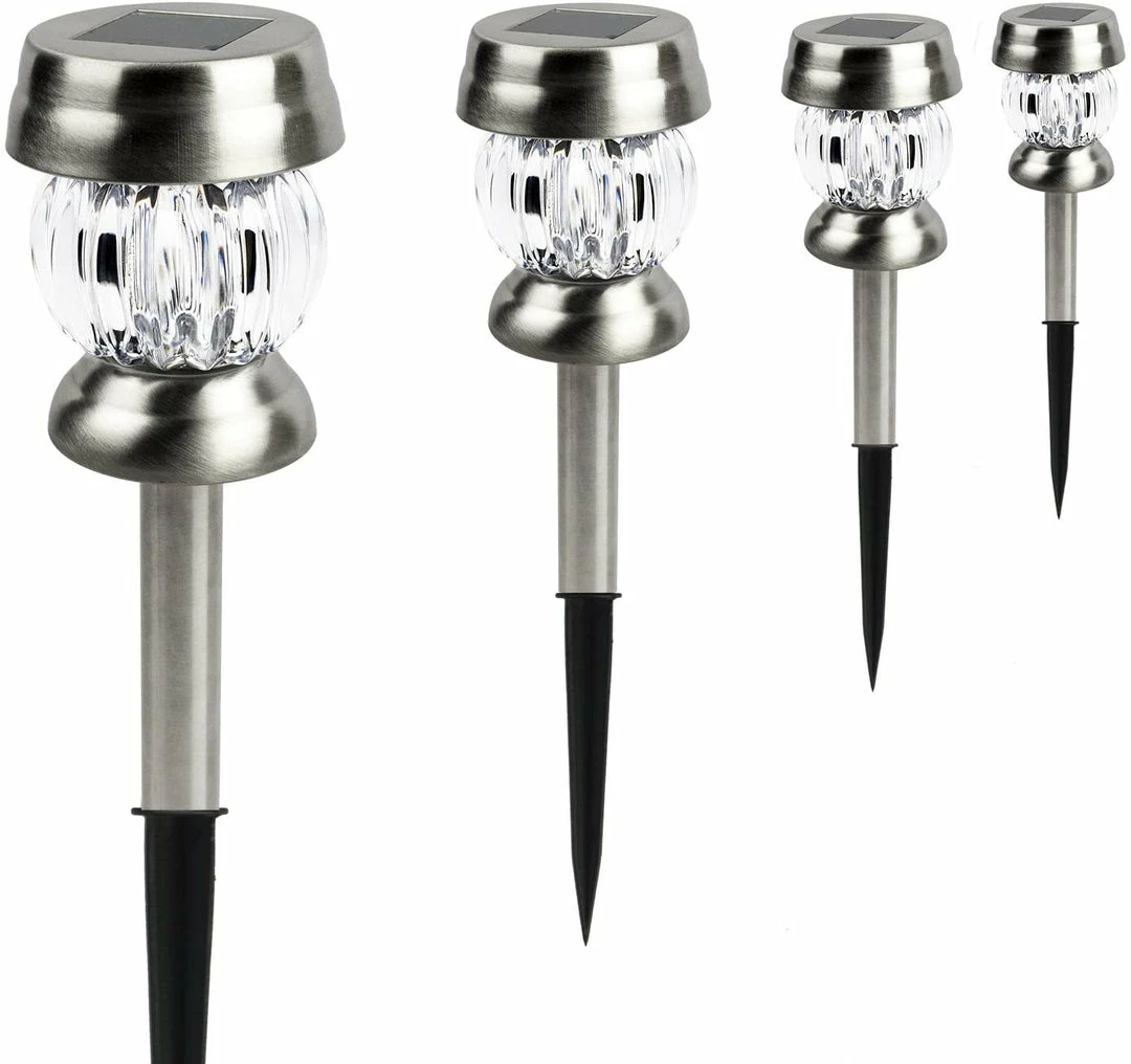 BargainJunkie Gigalumi Solar Pathway Lights, 4 Pack